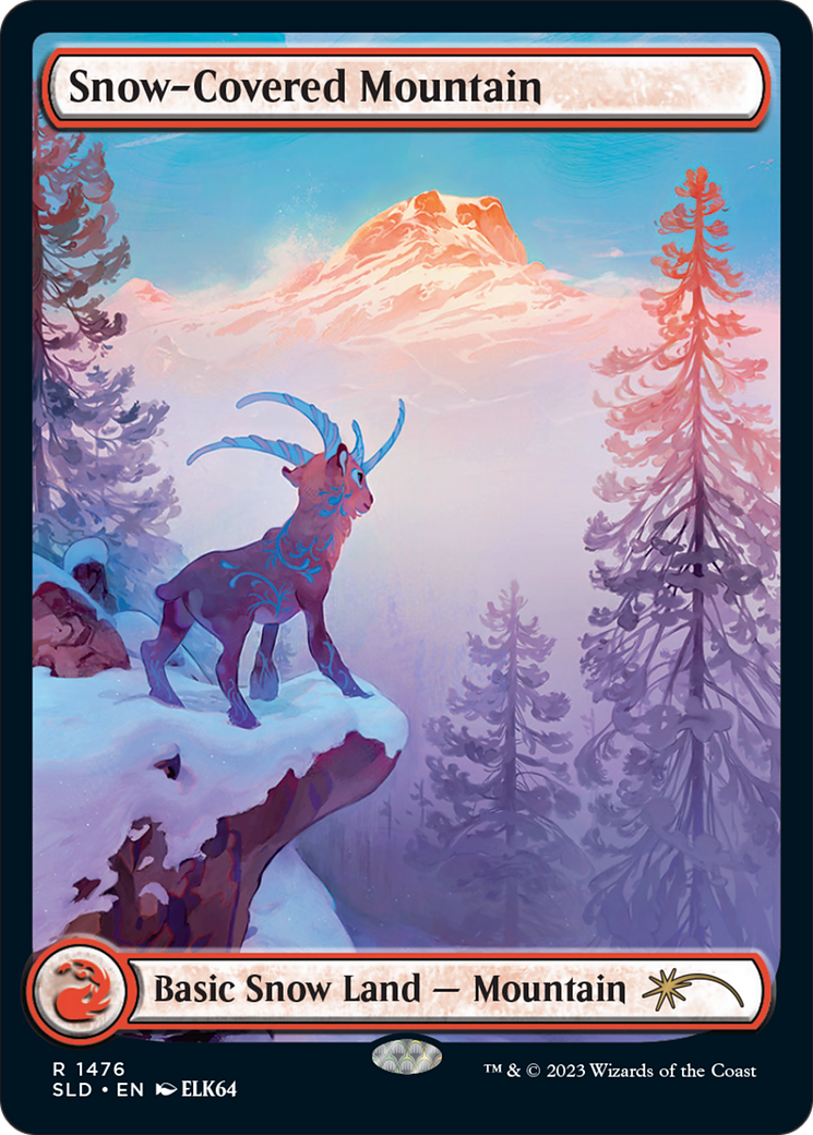 Snow-Covered Mountain (1476) (Rainbow Foil) [Secret Lair Drop Series] | Empire Gaming NC