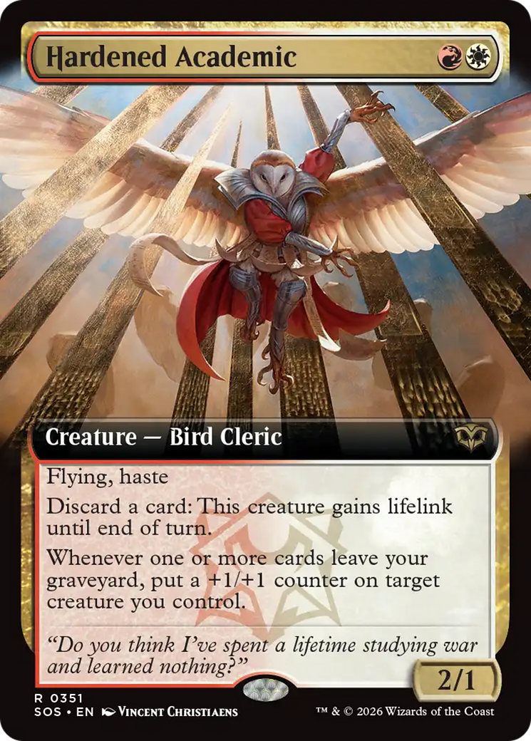 Hardened Academic (Extended Art) [Secrets of Strixhaven] | Empire Gaming NC