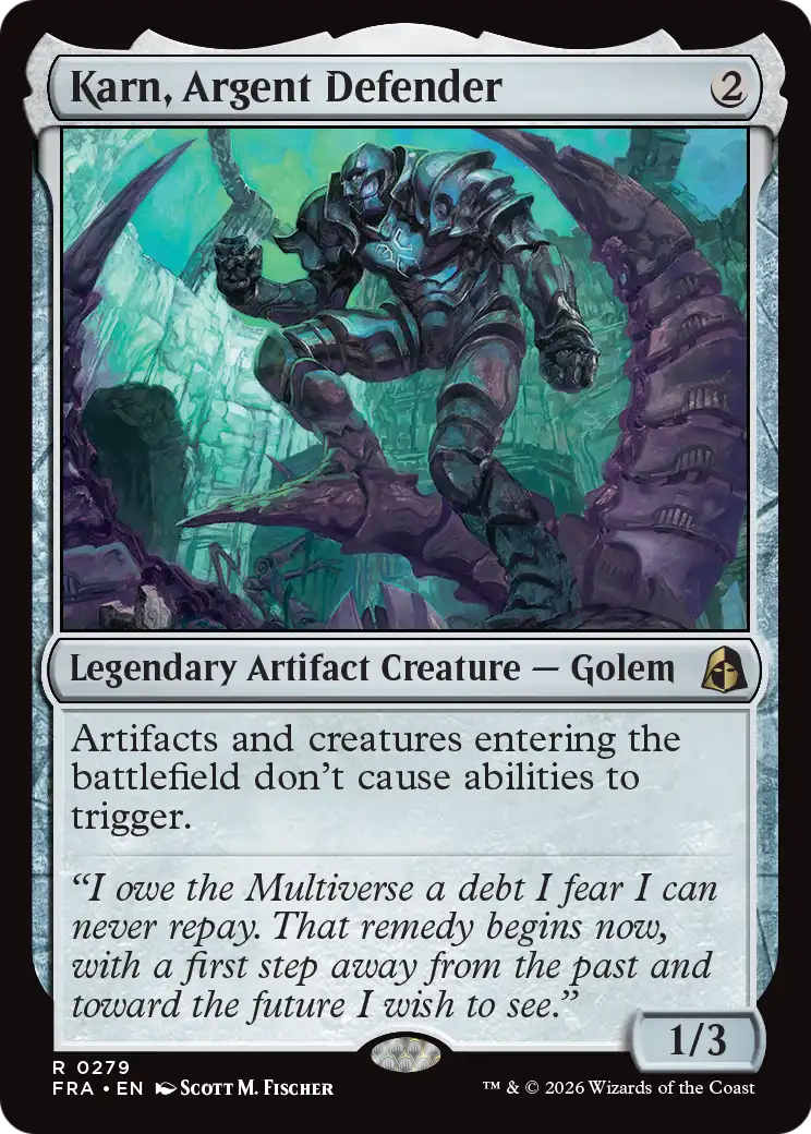 Karn, Argent Defender [Reality Fracture] | Empire Gaming NC
