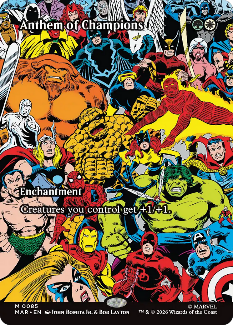 Anthem of Champions (Borderless) [Marvel Universe: Eternal-Legal] | Empire Gaming NC