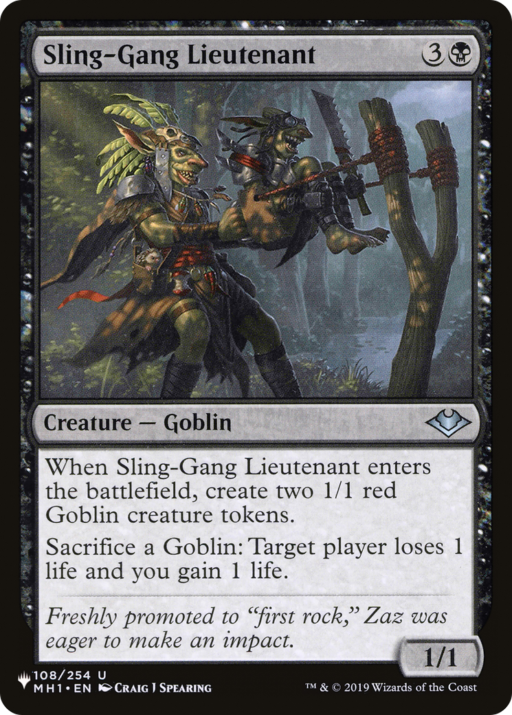 Sling-Gang Lieutenant [The List] | Empire Gaming NC
