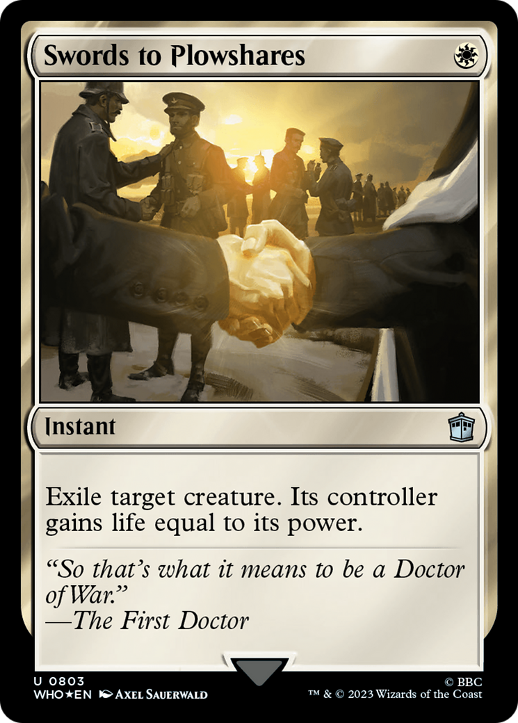 Swords to Plowshares (Surge Foil) [Doctor Who] | Empire Gaming NC