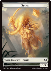 Spirit (0008) // Spirit (0009) Double-Sided Token [Tarkir: Dragonstorm Tokens] | Empire Gaming NC