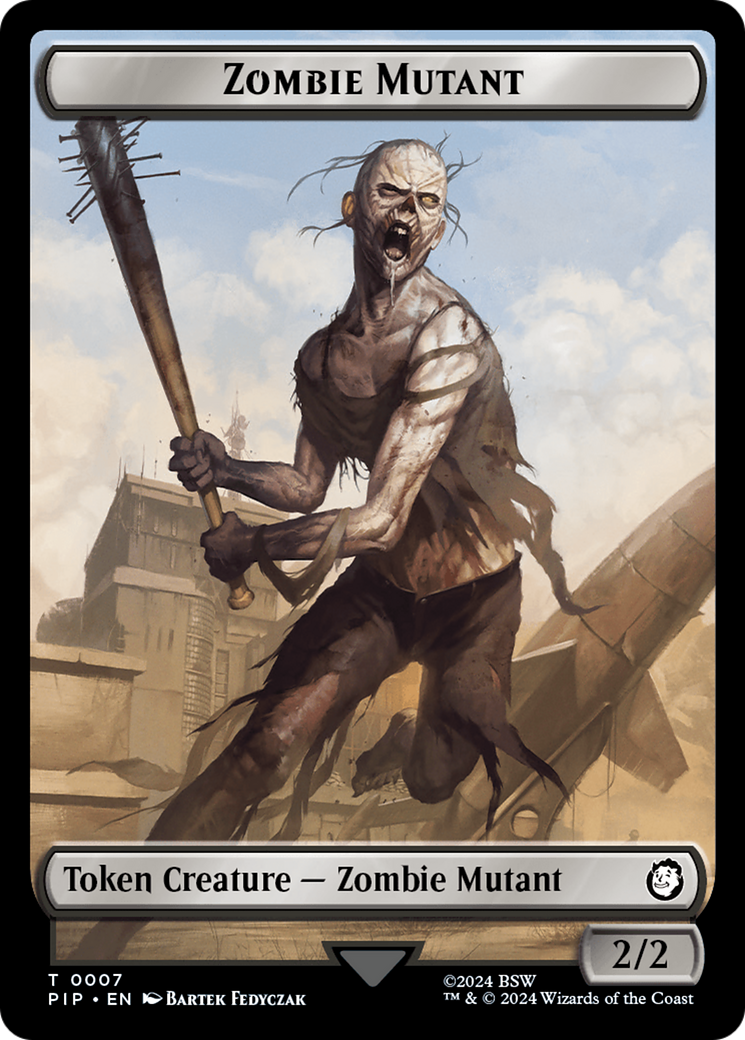 Radiation // Zombie Mutant Double-Sided Token [Fallout Tokens] | Empire Gaming NC