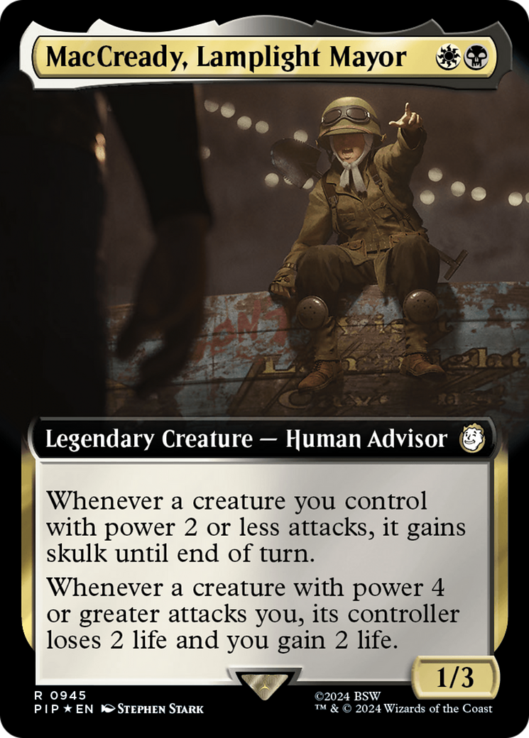 MacCready, Lamplight Mayor (Extended Art) (Surge Foil) [Fallout] | Empire Gaming NC