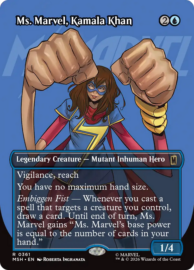 Ms. Marvel, Kamala Khan (Borderless) [Marvel Super Heroes] | Empire Gaming NC