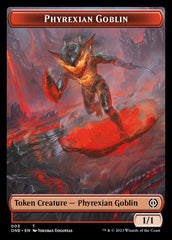 Rebel // Phyrexian Goblin Double-Sided Token [Phyrexia: All Will Be One Tokens] | Empire Gaming NC