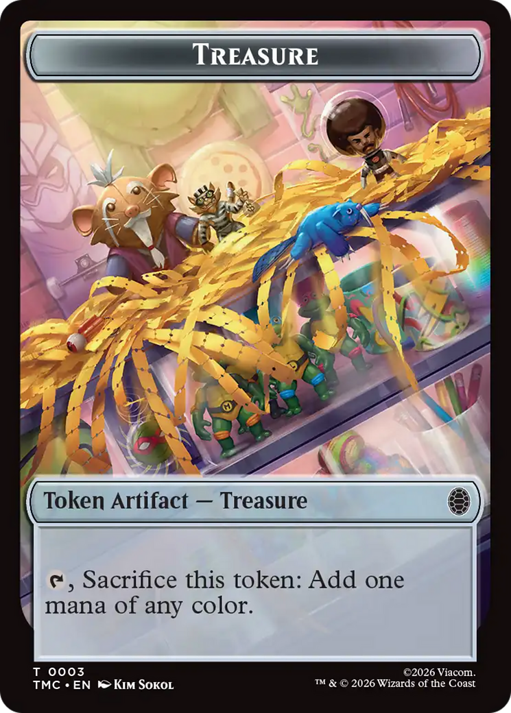 Treasure // Clue Double-Sided Token [Teenage Mutant Ninja Turtles Commander Tokens] | Empire Gaming NC