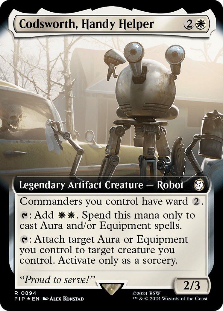 Codsworth, Handy Helper (Extended Art) (Surge Foil) [Fallout] | Empire Gaming NC