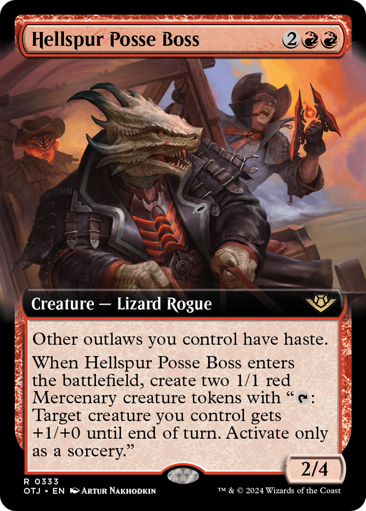 Hellspur Posse Boss (Extended Art) [Outlaws of Thunder Junction] | Empire Gaming NC