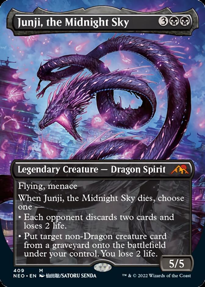 Junji, the Midnight Sky (Borderless Alternate Art) [Kamigawa: Neon Dynasty] | Empire Gaming NC