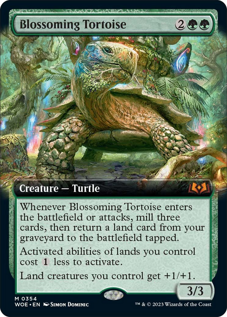 Blossoming Tortoise (Extended Art) [Wilds of Eldraine] | Empire Gaming NC