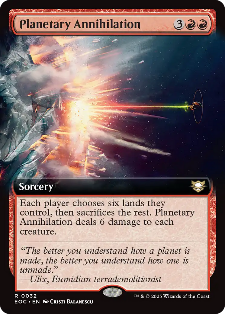 Planetary Annihilation (Extended Art) [Edge of Eternities Commander] | Empire Gaming NC
