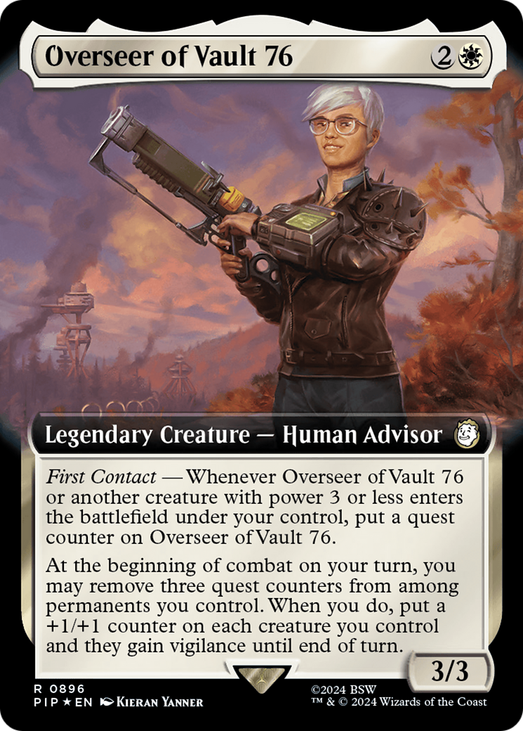 Overseer of Vault 76 (Extended Art) (Surge Foil) [Fallout] | Empire Gaming NC