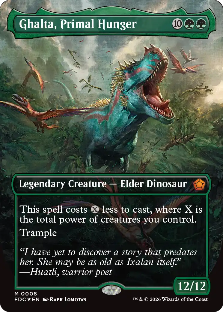 Ghalta, Primal Hunger (Borderless) [Foundations Commander] | Empire Gaming NC