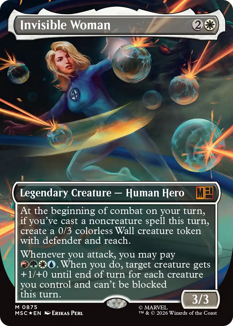 Invisible Woman (Borderless) (Surge Foil) [Marvel Super Heroes Commander] | Empire Gaming NC