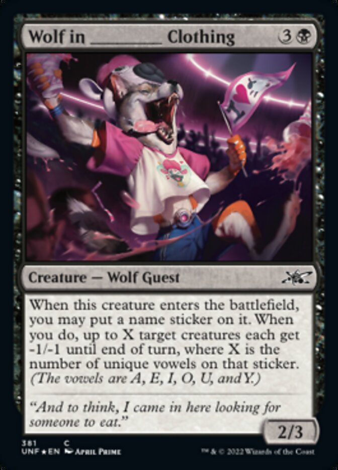 Wolf in _____ Clothing (Galaxy Foil) [Unfinity] | Empire Gaming NC