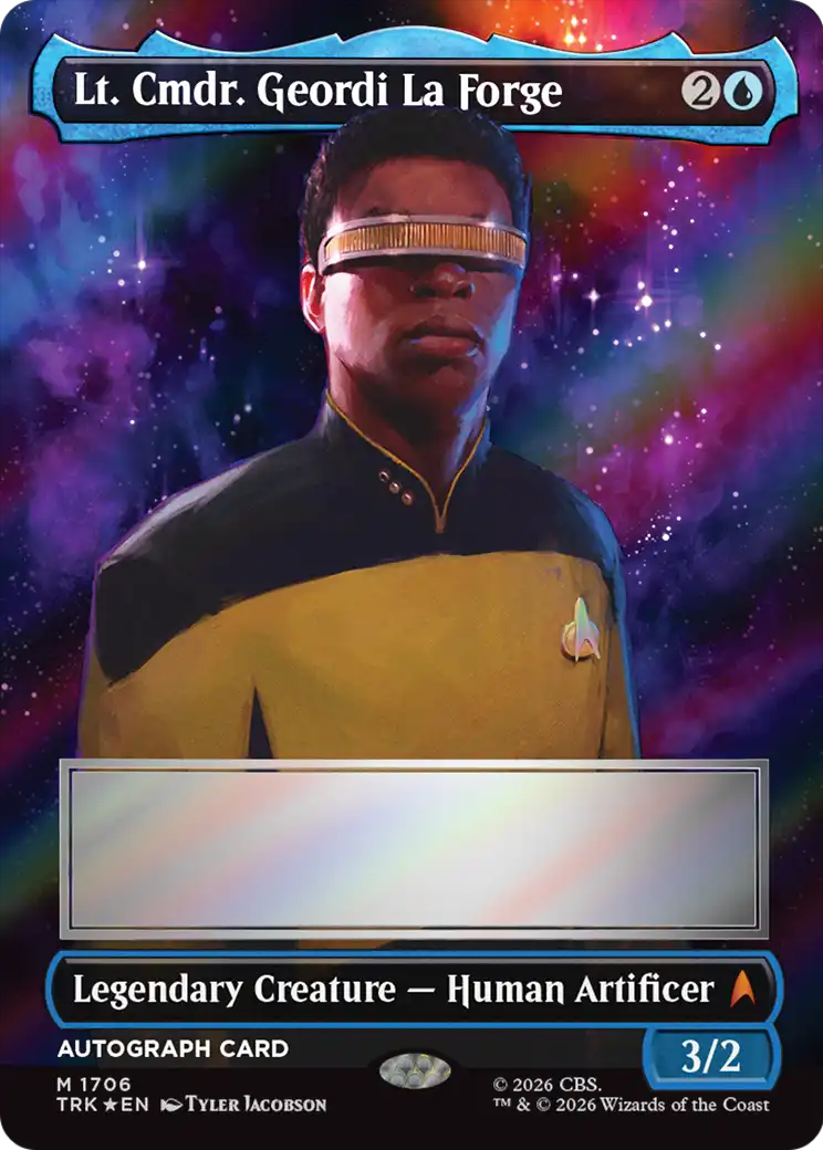 Lt. Cmdr. Geordi La Forge (Borderless) (Signed) [Star Trek] | Empire Gaming NC