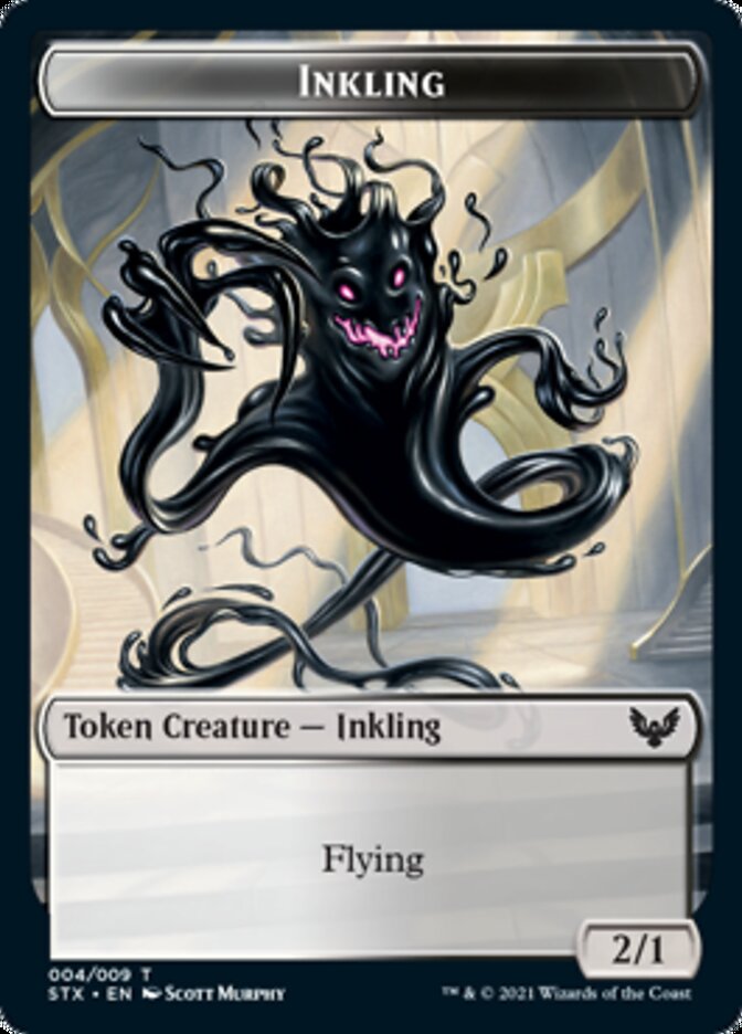 Spirit // Inkling Double-Sided Token [Strixhaven: School of Mages Tokens] | Empire Gaming NC