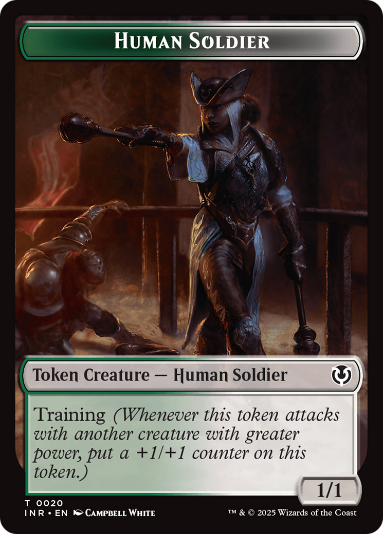 Human Soldier (0020) // Emblem - Tamiyo, Field Researcher Double-Sided Token [Innistrad Remastered Tokens] | Empire Gaming NC