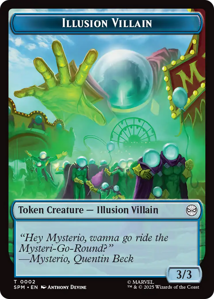 Spider // Illusion Villain Double-Sided Token [Marvel's Spider-Man Tokens] | Empire Gaming NC