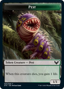 Elemental // Pest Double-Sided Token [Strixhaven: School of Mages Tokens] | Empire Gaming NC