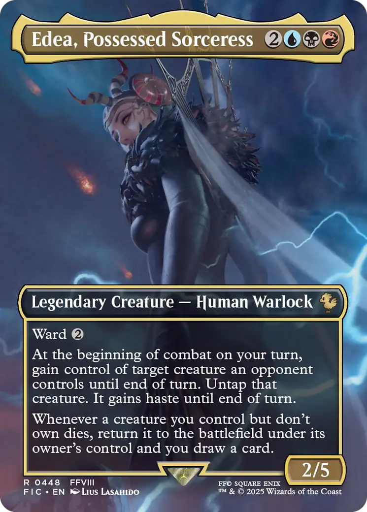 Edea, Possessed Sorceress (Borderless) [FINAL FANTASY Commander] | Empire Gaming NC
