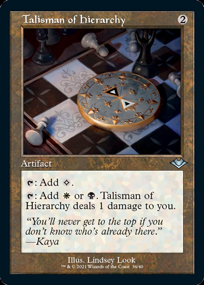 Talisman of Hierarchy (Retro Foil Etched) [Modern Horizons] | Empire Gaming NC