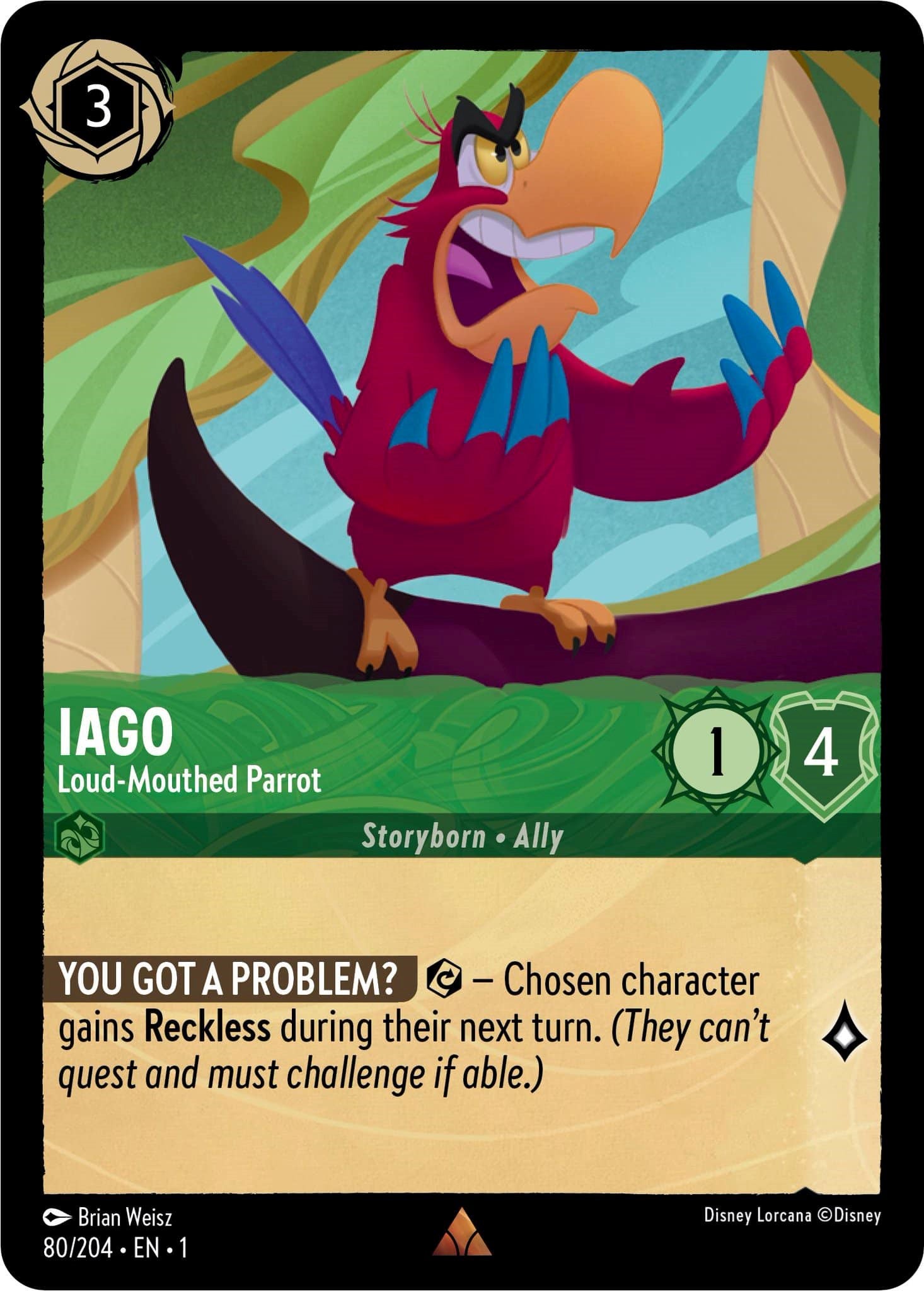 Iago - Loud-Mouthed Parrot (80/204) [The First Chapter] | Empire Gaming NC