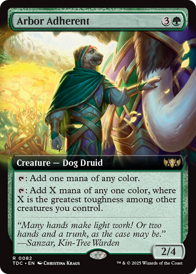 Arbor Adherent (Extended Art) [Tarkir: Dragonstorm Commander] | Empire Gaming NC