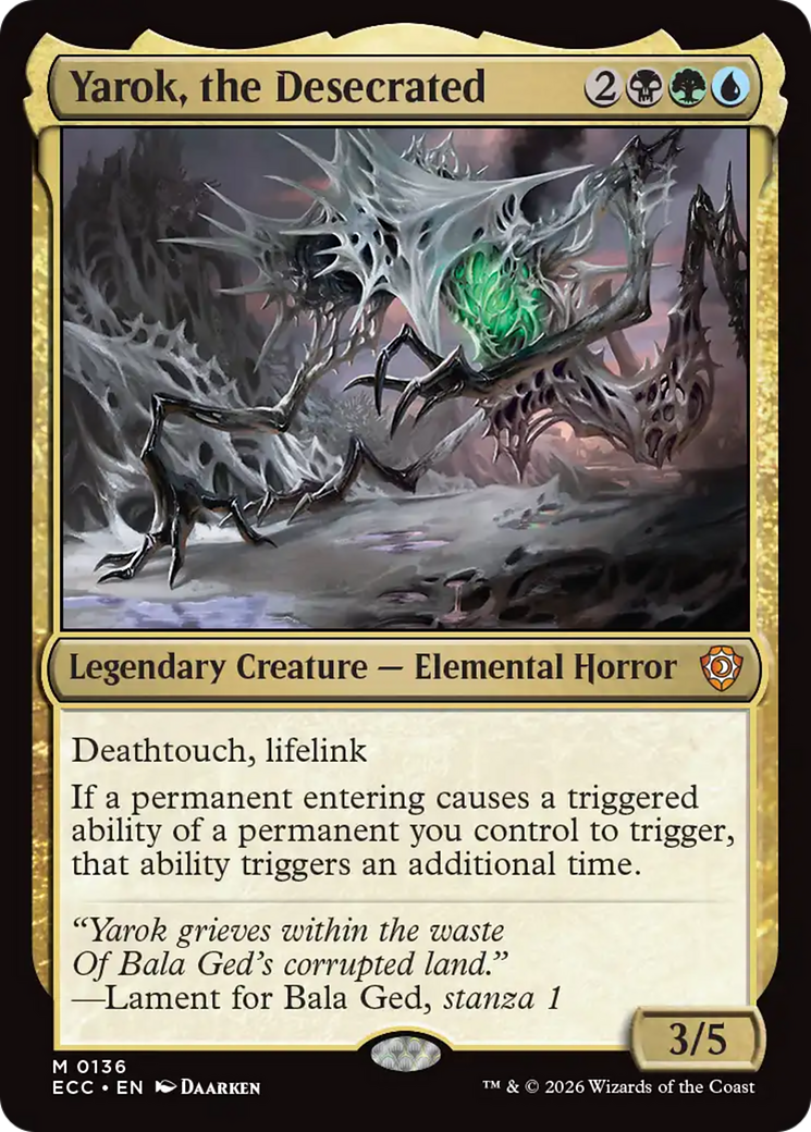 Yarok, the Desecrated [Lorwyn Eclipsed Commander] | Empire Gaming NC