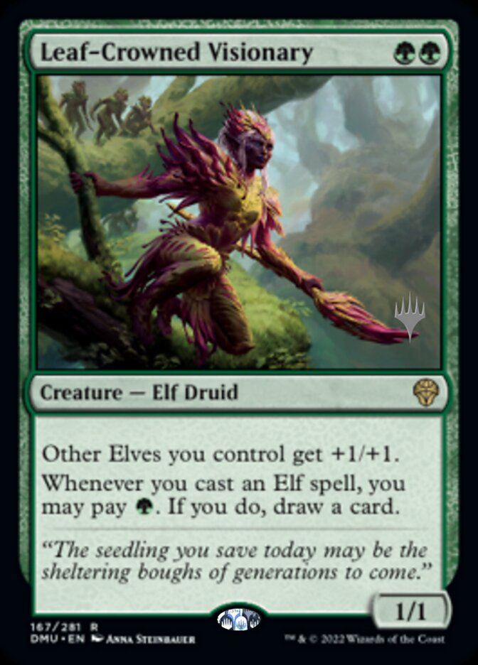 Leaf-Crowned Visionary (Promo Pack) [Dominaria United Promos] | Empire Gaming NC