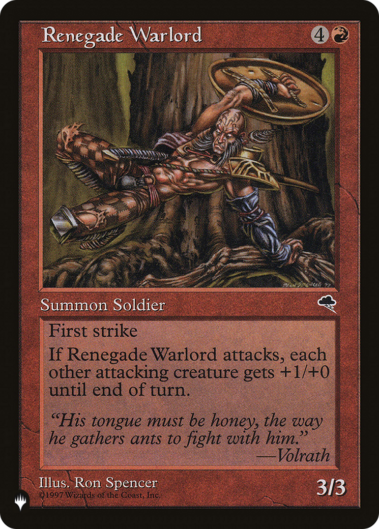 Renegade Warlord [The List] | Empire Gaming NC