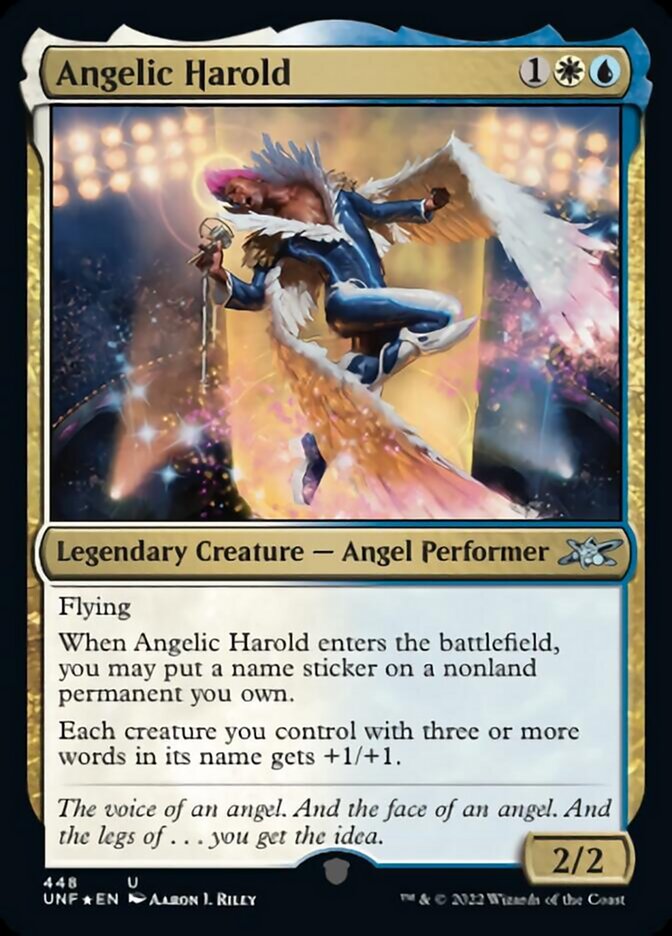 Angelic Harold (Galaxy Foil) [Unfinity] | Empire Gaming NC