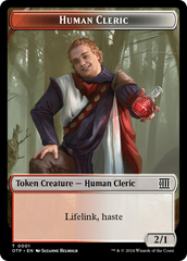 Human Cleric // Plot Double-Sided Token [Outlaws of Thunder Junction: Breaking News Tokens] | Empire Gaming NC