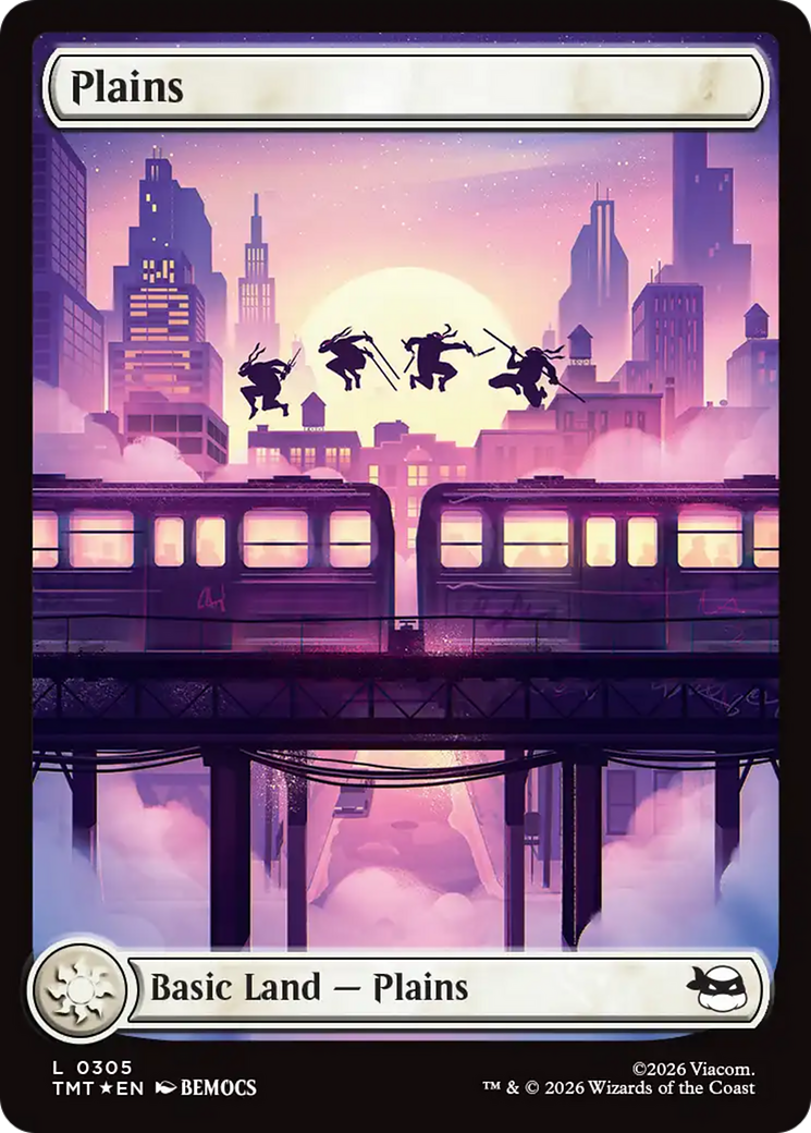 Plains (0305) (Surge Foil) [Teenage Mutant Ninja Turtles] | Empire Gaming NC
