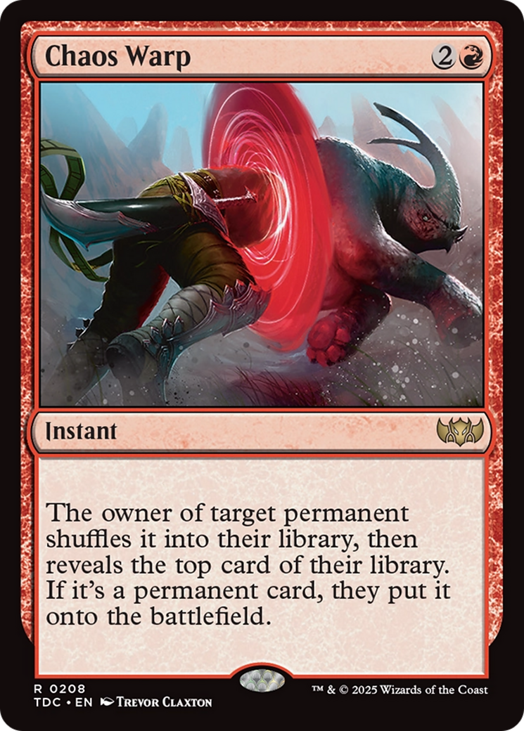 Chaos Warp [Tarkir: Dragonstorm Commander] | Empire Gaming NC