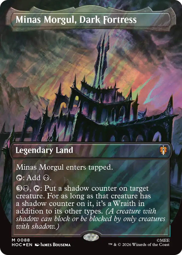 Minas Morgul, Dark Fortress (Borderless) (Surge Foil) [The Hobbit: Eternal-Legal] | Empire Gaming NC