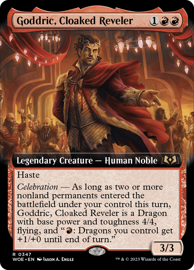 Goddric, Cloaked Reveler (Extended Art) [Wilds of Eldraine] | Empire Gaming NC