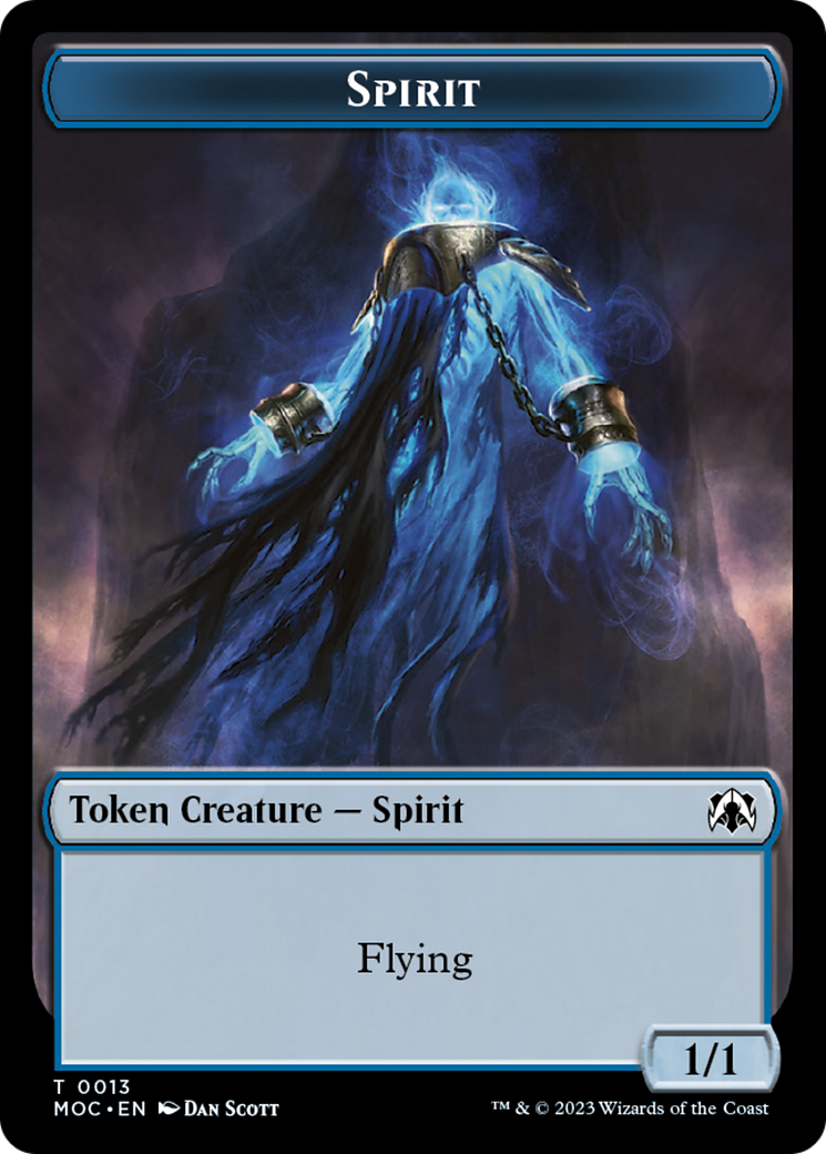 Spirit (9) // Spirit (13) Double-Sided Token [March of the Machine Commander Tokens] | Empire Gaming NC