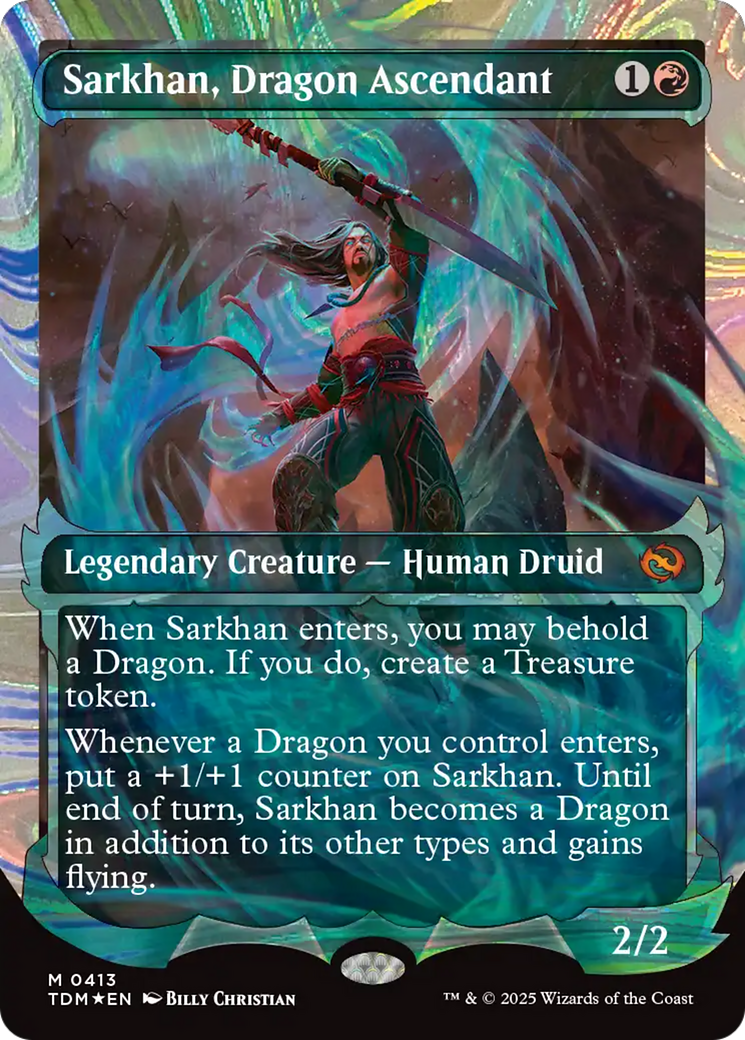 Sarkhan, Dragon Ascendant (0413) (Showcase) (Halo Foil) [Tarkir: Dragonstorm] | Empire Gaming NC