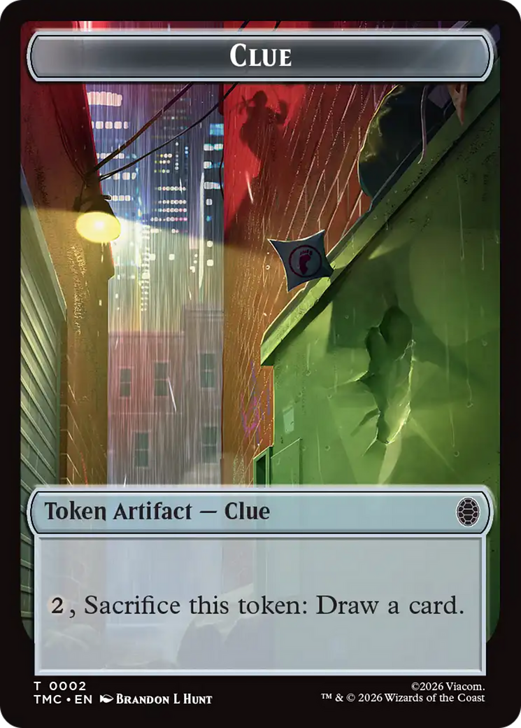 Ooze // Clue Double-Sided Token [Teenage Mutant Ninja Turtles Commander Tokens] | Empire Gaming NC