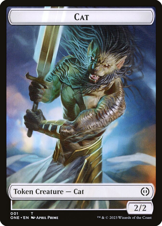 Phyrexian Goblin // Cat Double-Sided Token [Phyrexia: All Will Be One Tokens] | Empire Gaming NC