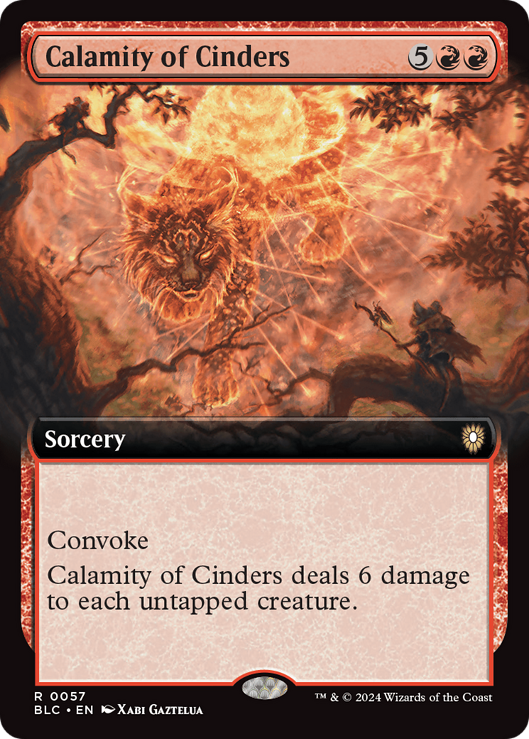 Calamity of Cinders (Extended Art) [Bloomburrow Commander] | Empire Gaming NC