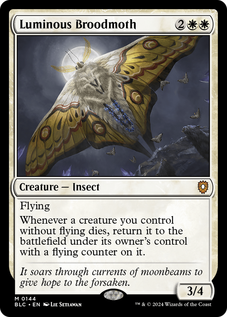 Luminous Broodmoth [Bloomburrow Commander] | Empire Gaming NC