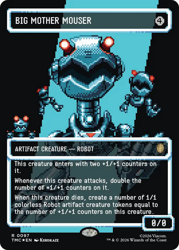 Big Mother Mouser (Borderless) (Surge Foil) [Teenage Mutant Ninja Turtles Commander] | Empire Gaming NC