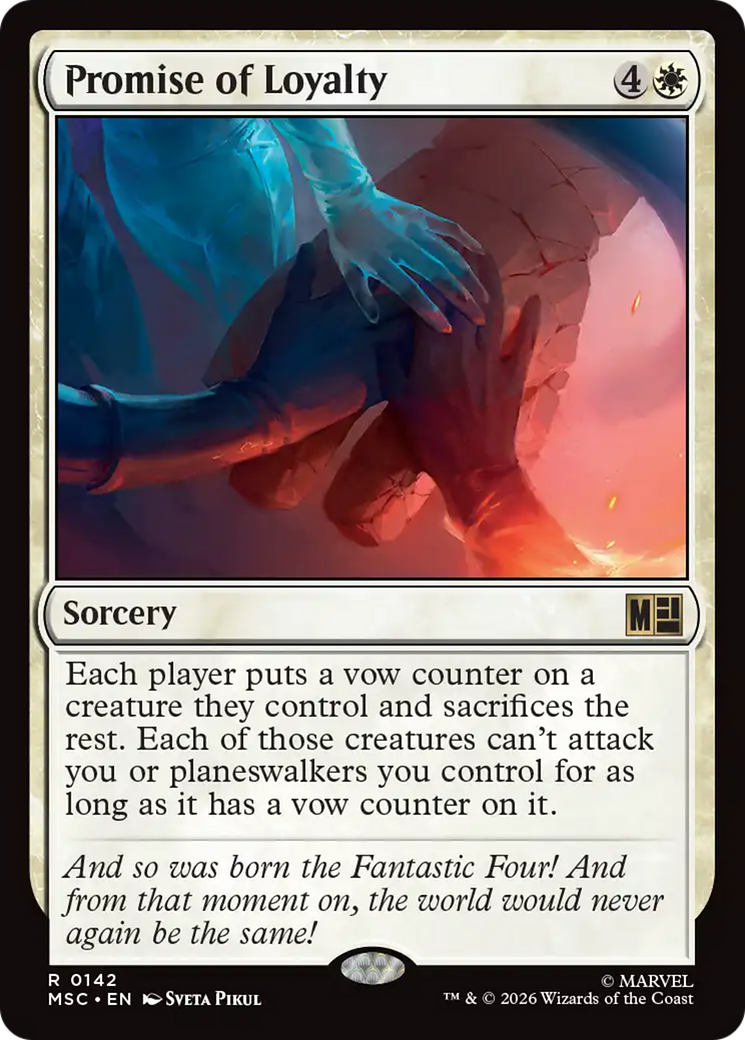 Promise of Loyalty (Surge Foil) [Marvel Super Heroes Commander] | Empire Gaming NC