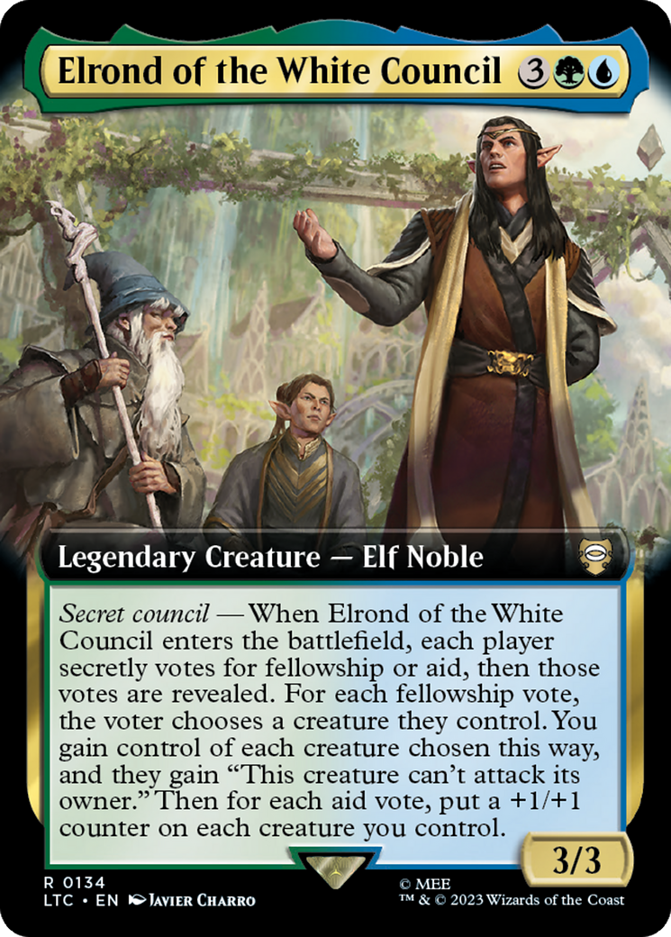 Elrond of the White Council (Extended Art) [The Lord of the Rings: Tales of Middle-Earth Commander] | Empire Gaming NC