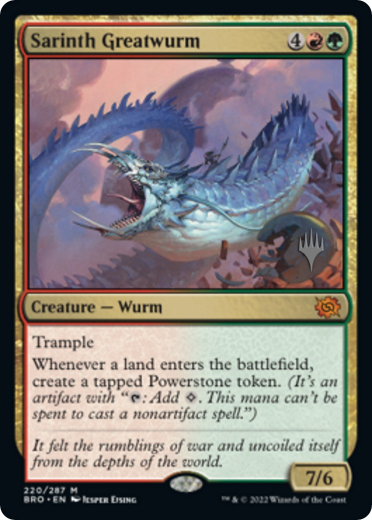 Sarinth Greatwurm (Promo Pack) [The Brothers' War Promos] | Empire Gaming NC