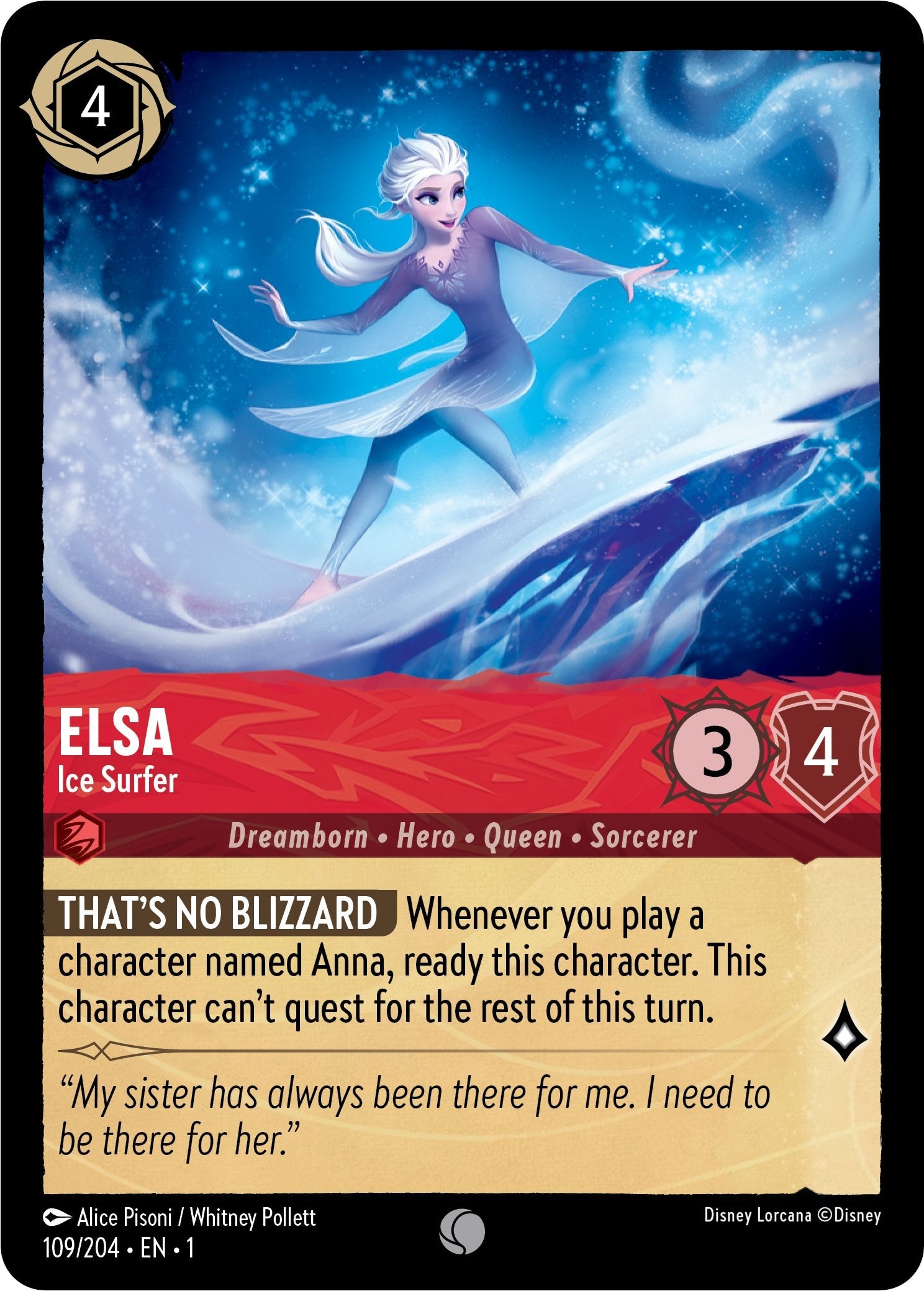 Elsa - Ice Surfer (109/204) [The First Chapter] | Empire Gaming NC